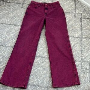 SOCIAL TOURIST Hollister HIGHEST RISE PINK OVERDYE BAGGY JEANS 5R sz 27